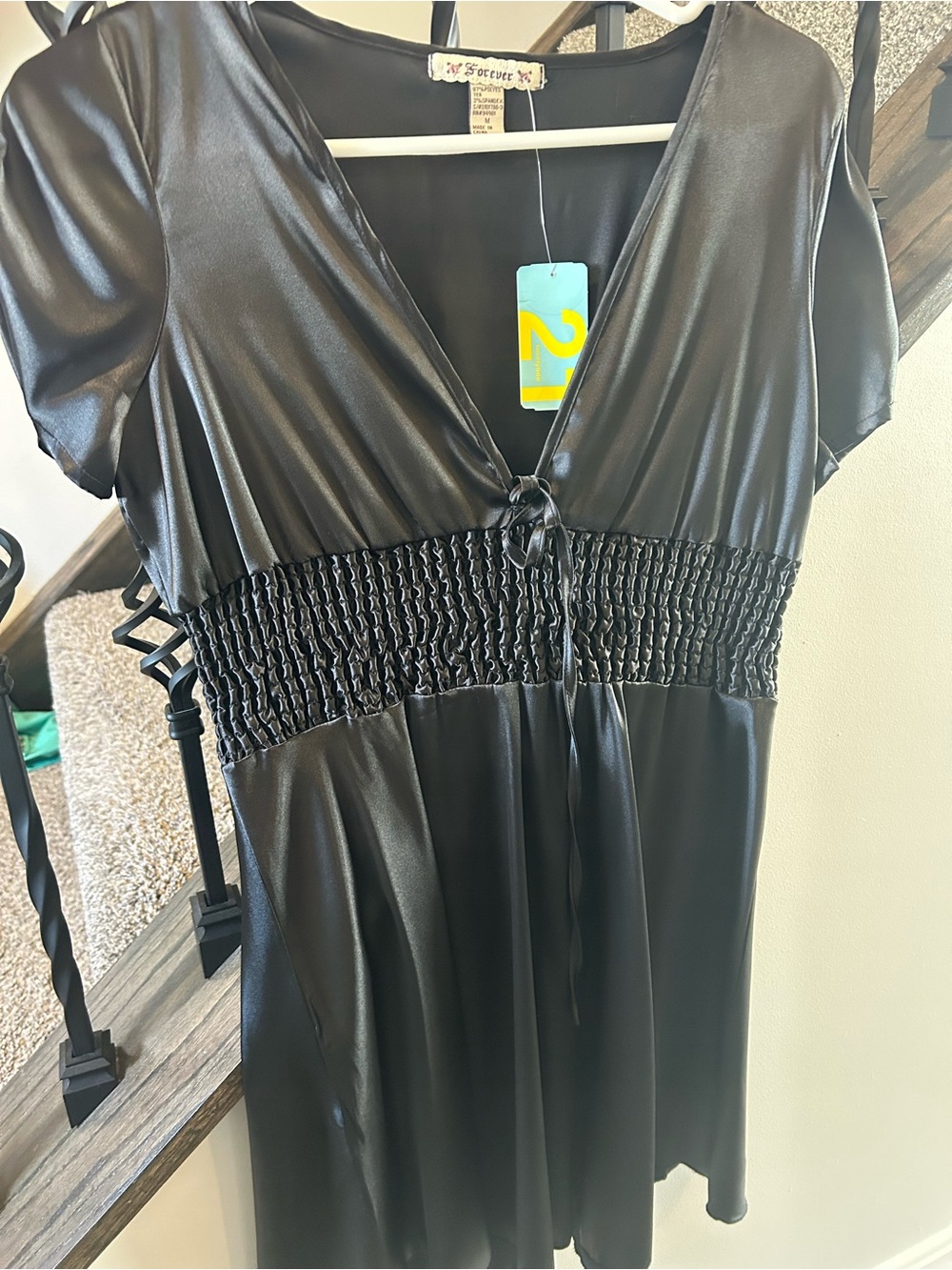 Forever 21 Black V-Neck Dress